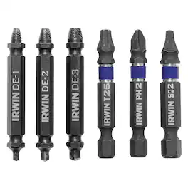 Irwin - Impact SCREW GRIP .15 M2 High Speed Steel Double Ended Screw Extractor Set 2 6 pc