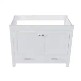 Loheer - 42 inch bathroom vanity base only Freestanding Cabinet - White