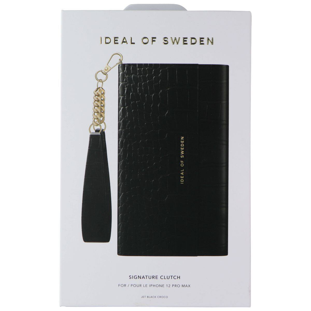 IDEAL OF SWEDEN  
SIGNATURE CLUTCH  
FOR / POUR LE IPHONE 12 PRO MAX  
JET BLACK CROCO