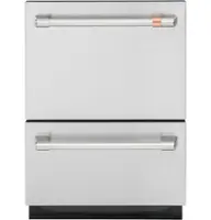 Café - 24" Top Control Built-In Double Drawer Dishwasher, Customizable - Stainless Steel - Front_Zoom