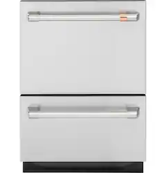 Café - 24" Top Control Built-In Double Drawer Dishwasher, Customizable - Stainless Steel - Front_Zoom