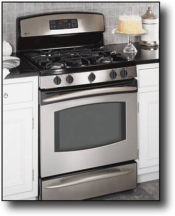 Front Standard. GE - Profile 30" Self-Cleaning Freestanding Gas Range - Stainless-Steel.