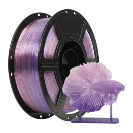 Flashforge - PLA Crystal Rainbow 3D Printer Filament-1.75mm-1kg (2.2 lbs) Spool - Pink Dolphin