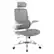 Angle. OSP Home Furnishings - Mesh Back Manager’s Chair with Flip Arms and 2-Way Adjustable Headrest - Grey/White.