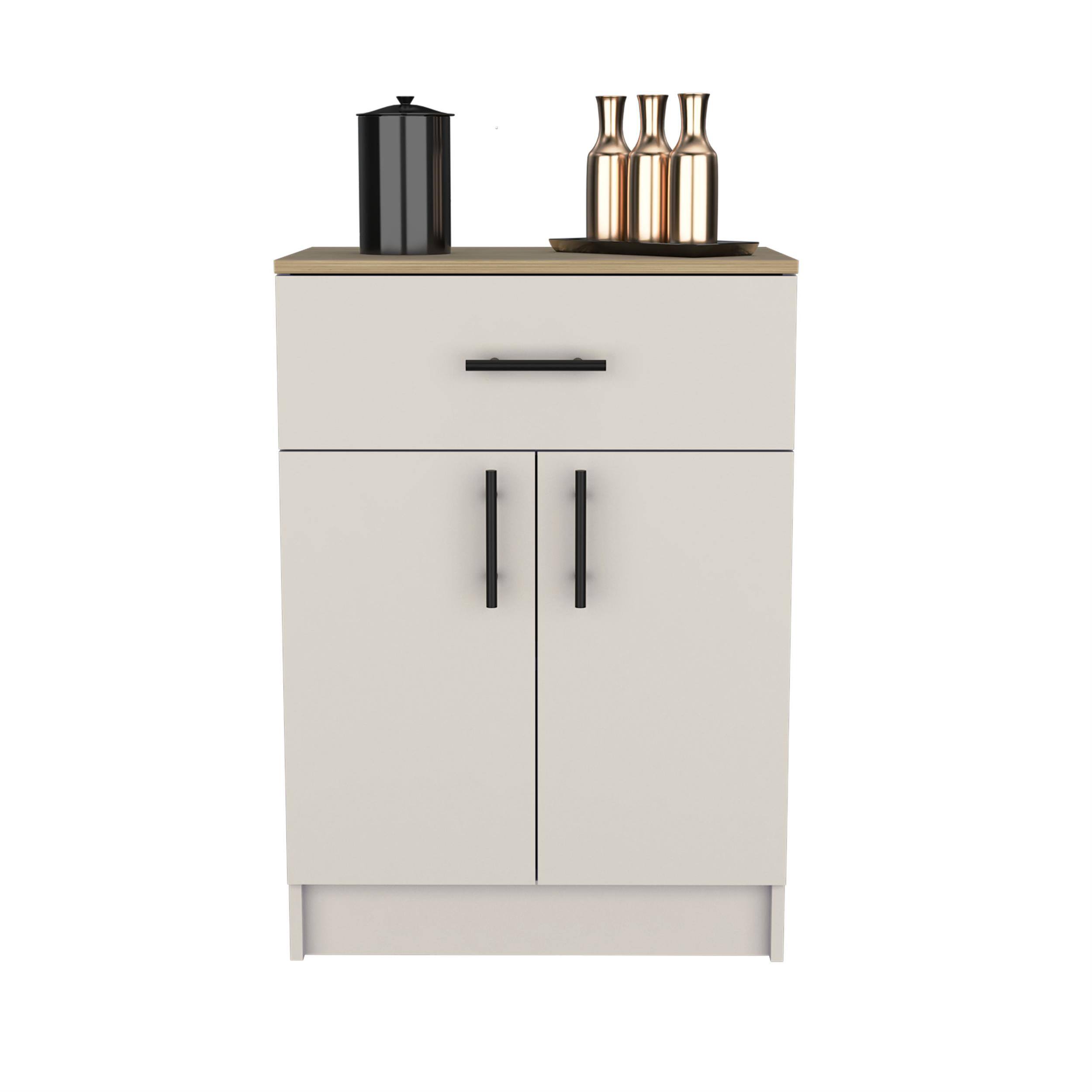 Depot Eshop - Pantry Cabinet 1 Drawer 2 Interior Shelves 2 Doors Engineered Wood - Beige