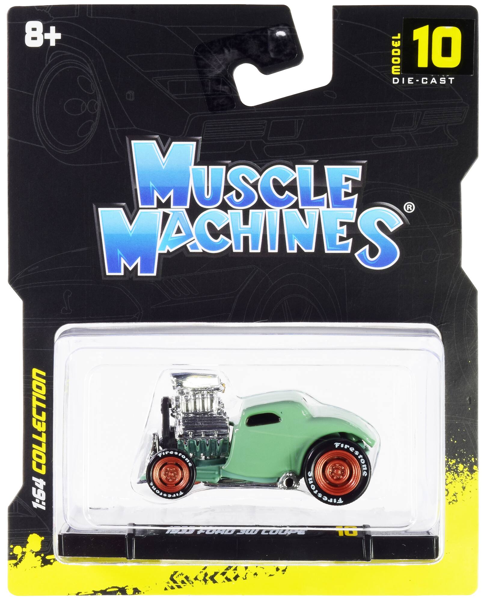 1933 Ford 3W Coupe Light Green 1/64 Diecast Model Car by Muscle ...