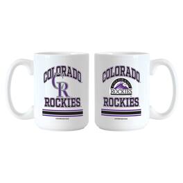 Logo Brands - Colorado Rockies 15oz. Current & Throwback Mug Set - Multicolor