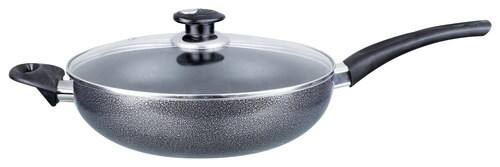 Angle. Brentwood - 10" Nonstick Wok - Gray.