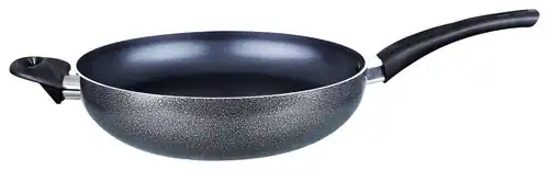 Angle. Brentwood - 13" Nonstick Wok - Gray.