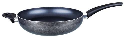 Angle. Brentwood - 13" Nonstick Wok - Gray.