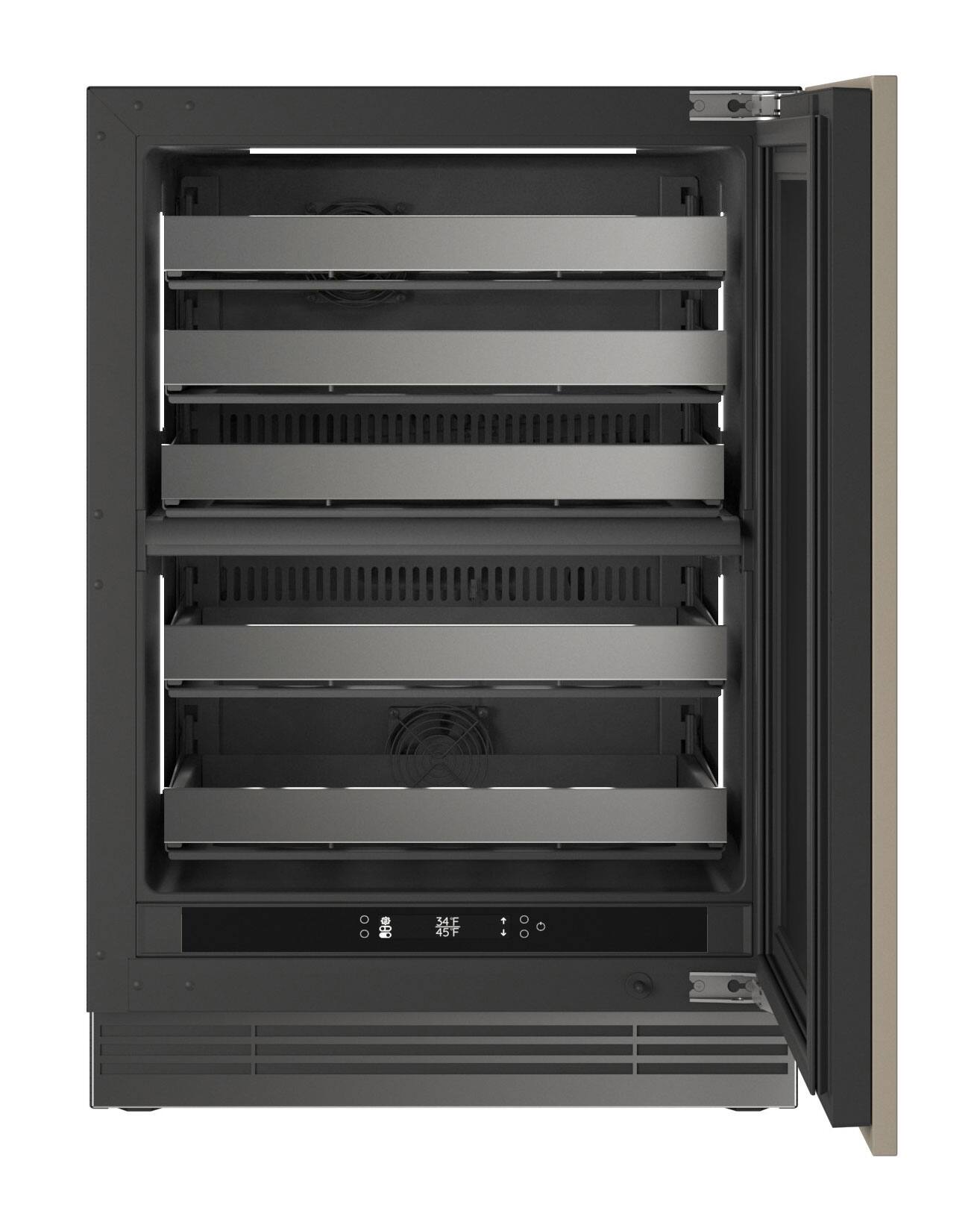 Alt View 1. U-Line - 24"W. 5.1 Cu.Ft. Built-In Dual-Zone Wine Ref.-Panel Ready - Panel Ready.