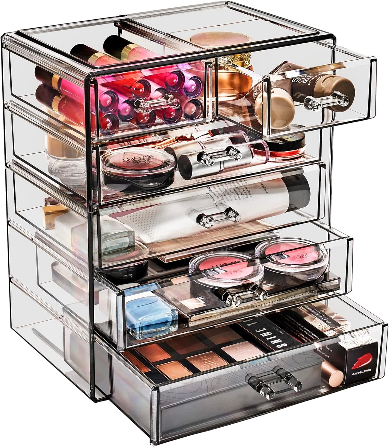 Sorbus - Cosmetic, Makeup and Jewelry Storage for Bath & Room - Clear