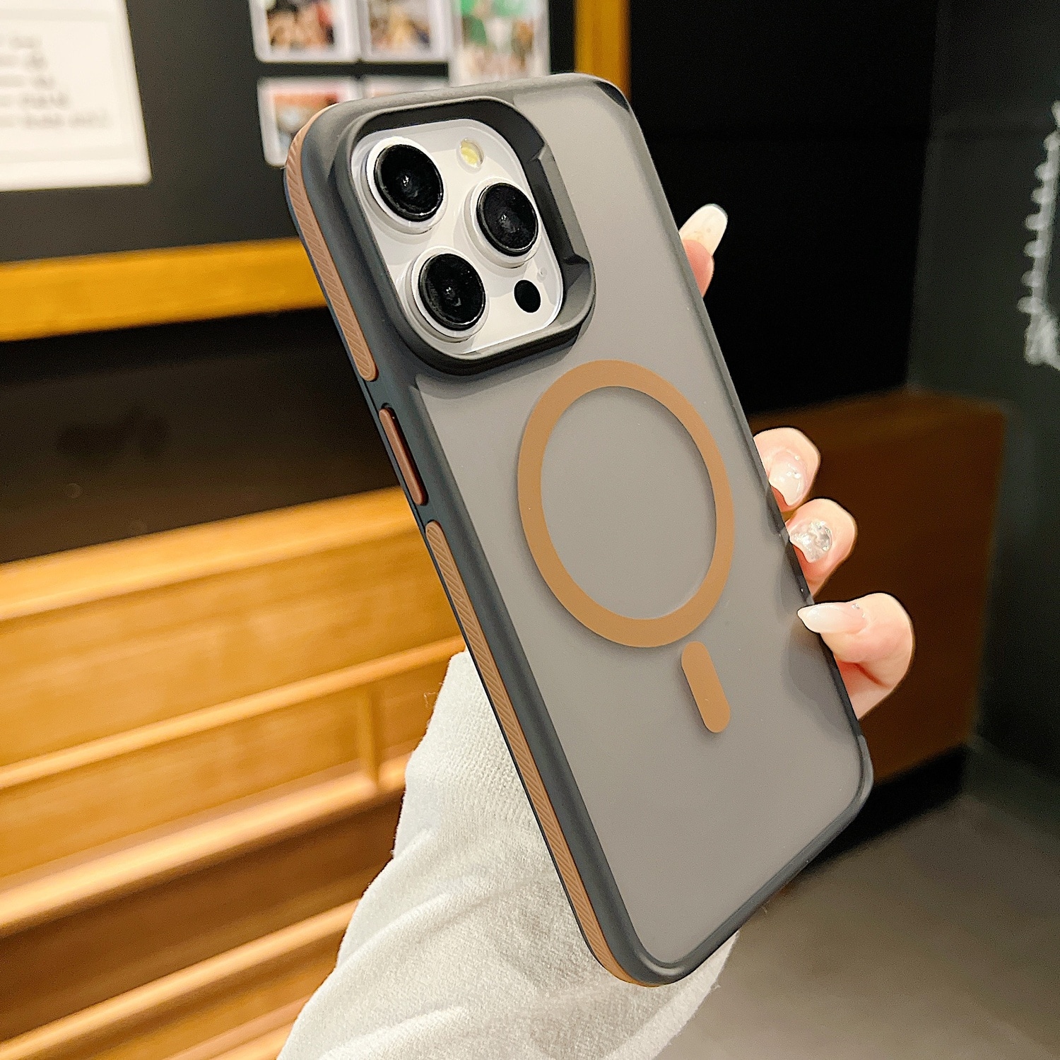 UUCOVER - Magnetic Phone Case For Apple iPhone 16 Pro, Shockproof MagSafe Compatible Slim Matte Frosted Translucent Hard Cover - Khaki price history on PriceWatchPro