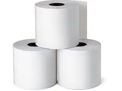 Front. Staples - Bond Paper Roll, 3" x 128', 10/Pack - Bright White.