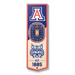 YouTheFan - Arizona Wildcats 6'' x 19'' 3D StadiumView Banner - Multicolor