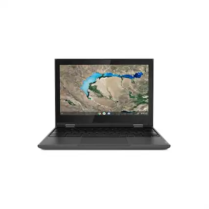 Front. Lenovo - Chromebook 2nd Gen 300e 2-in-1 11.6" Touch 4GB 32GB eMMC Celeron® N4020 1.1GHz ChromeOS - Black.