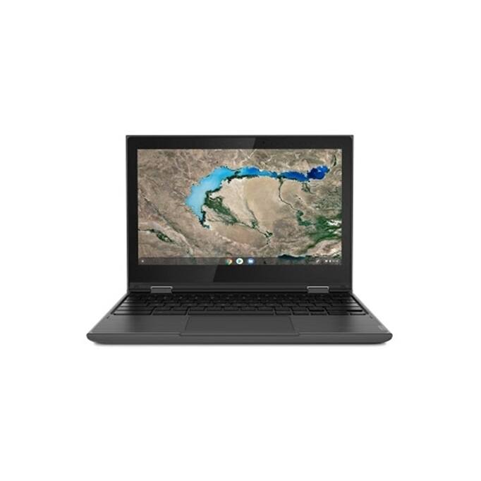 Front. Lenovo - Chromebook 2nd Gen 300e 2-in-1 11.6" Touch 4GB 32GB eMMC Celeron® N4020 1.1GHz ChromeOS - Black.
