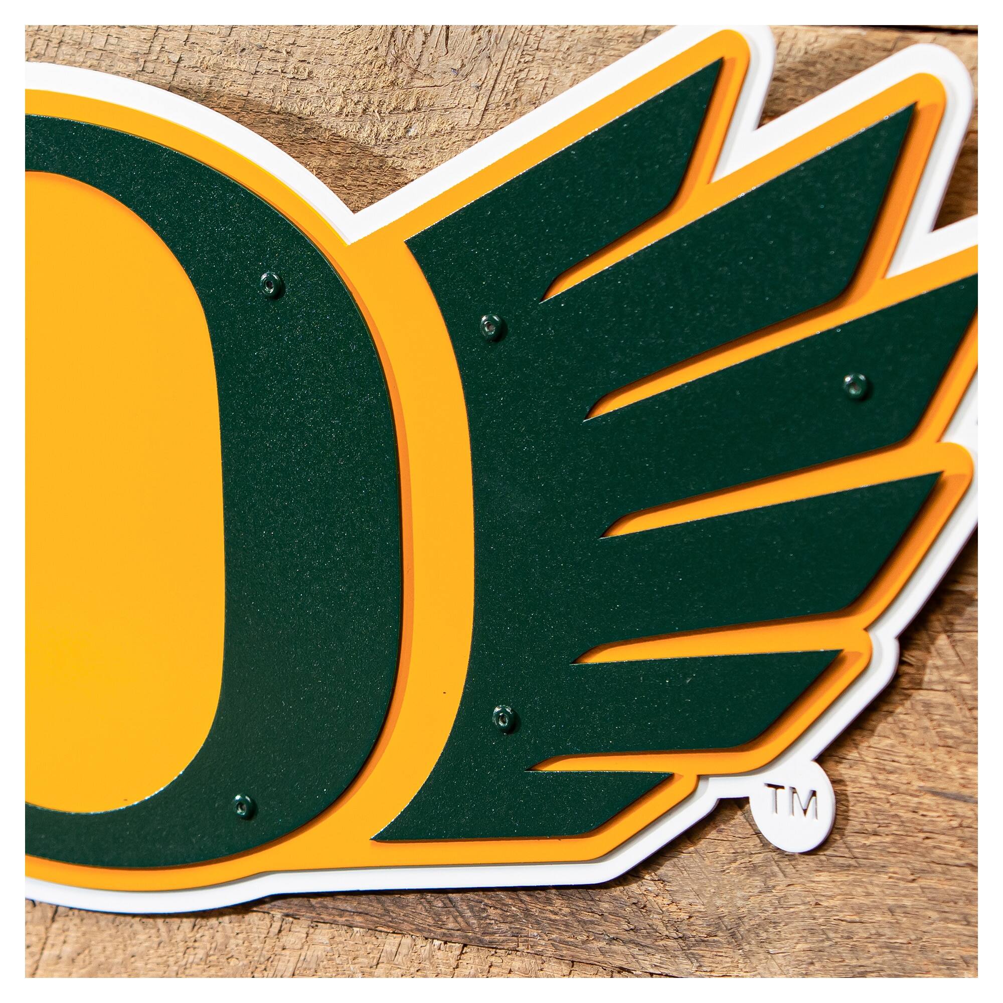 Alt View 2. Evergreen Enterprises - Oregon Ducks 23" Layered Metal Wall Art Sign - Multicolor.