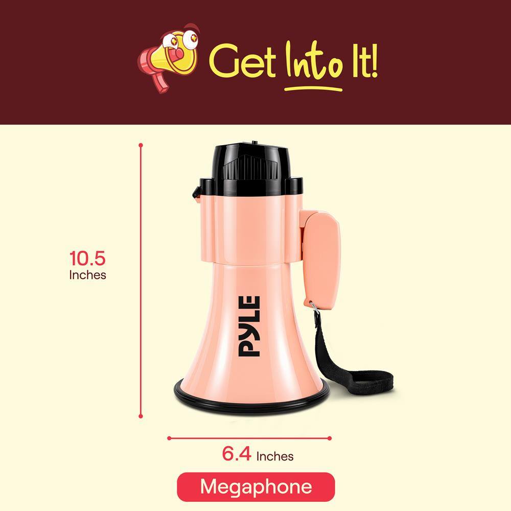 Get Into It! 10.5 Inches PYLE 6.4 Inches Megaphone