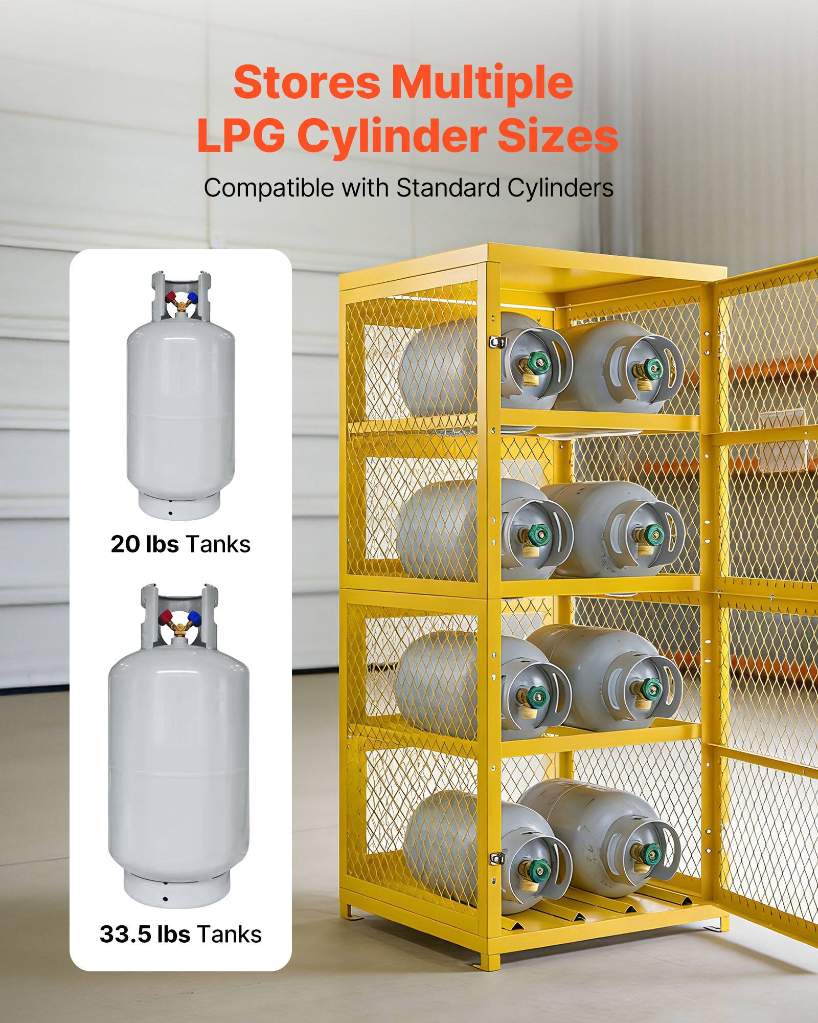 VEVOR Horizontal Cylinder Storage Cabinet, 30