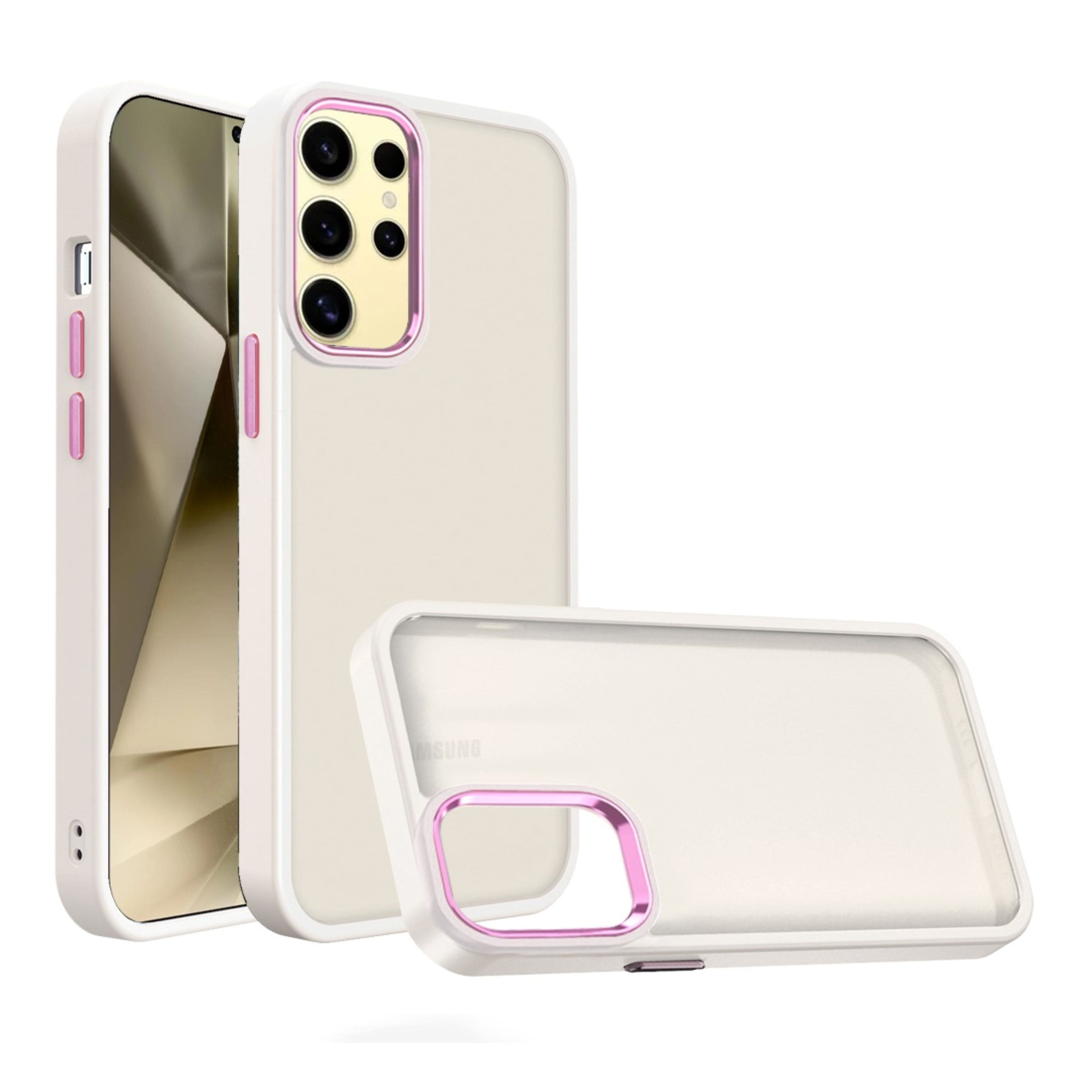 Kitcheniva - Rubberized Thick Hybrid Phone Case With Metal Buttons For Samsung Galaxy S24+ - Beige price history on PriceWatchPro