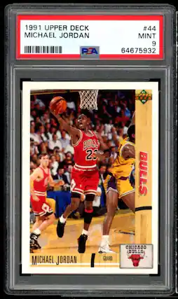1991 UPPER DECK MICHAEL JORDAN PSA #44 MINT 9 64675932 UPPER DECK #44 MINT 9 64675932 BULLS 23 BULLS MICHAEL JORDAN GUARD