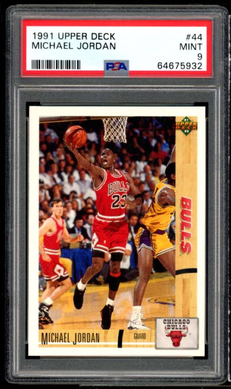 1991 UPPER DECK MICHAEL JORDAN PSA #44 MINT 9 64675932 UPPER DECK #44 MINT 9 64675932 BULLS 23 BULLS MICHAEL JORDAN GUARD