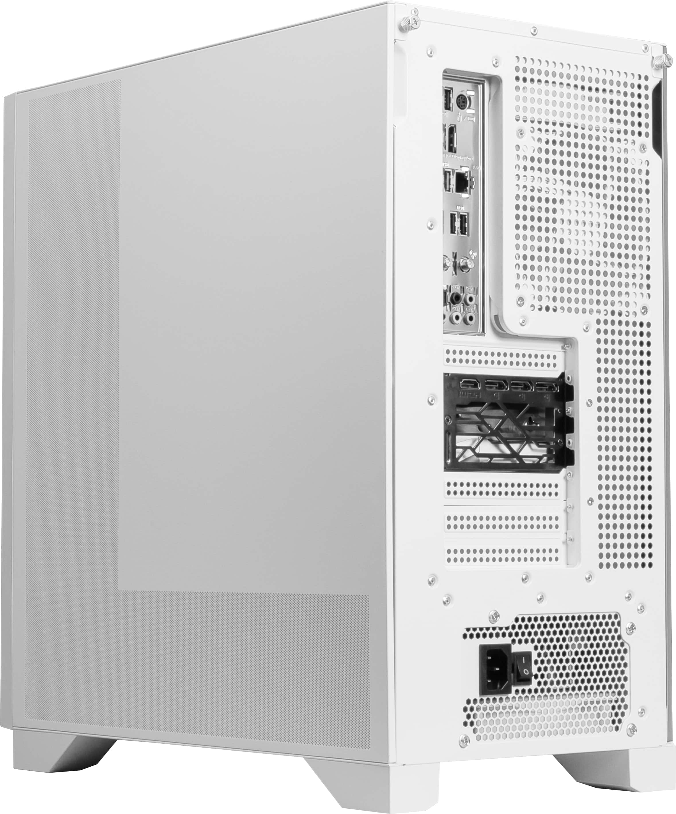 Alt View 3. MSI - Aegis R2 AI Gaming Desktop - Intel Ultra 7 265K - 32GB Memory - NVIDIA GeForce RTX 5070 - 2TB SSD - White - White.