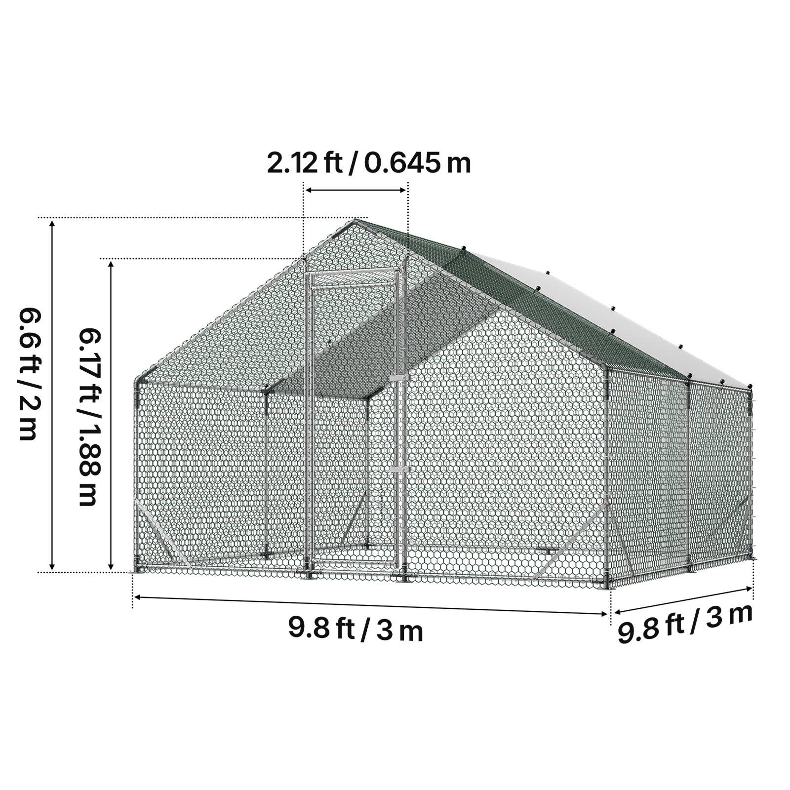 2.12 ft / 0.645 m  
6.6 ft / 2 m  
6.17 ft / 1.88 m  
9.8 ft / 3 m