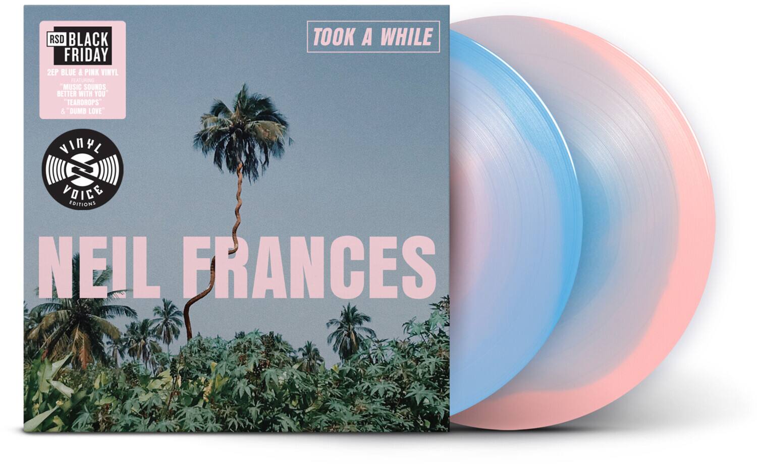 RSD BLACK FRIDAY 2EP BLUE & PINK VINYL FEATURING MUSIC SOUNDS BETTER WITH YOU "TEARDROPS" & "DUMB LOVE" TOOK A WHILE VINYL VOICE EDITIONS NEIL FRANCES