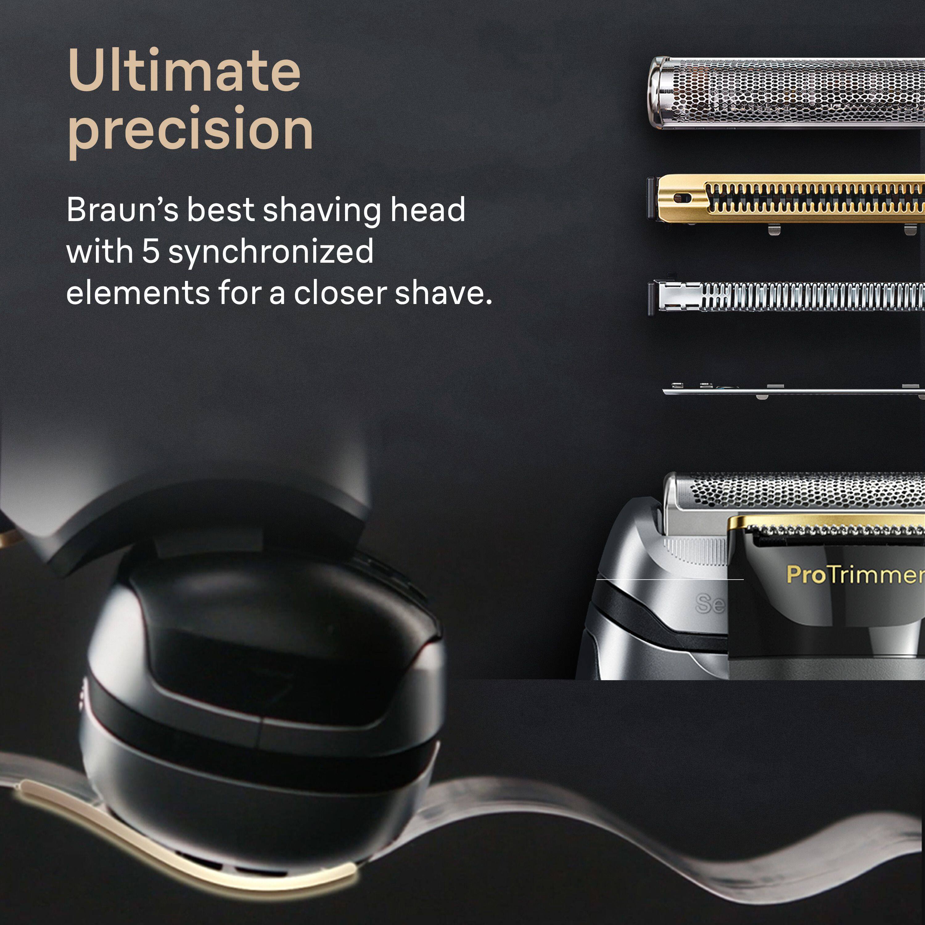 Ultimate precision  
Braun's best shaving head with 5 synchronized elements for a closer shave.  
ProTrimmer