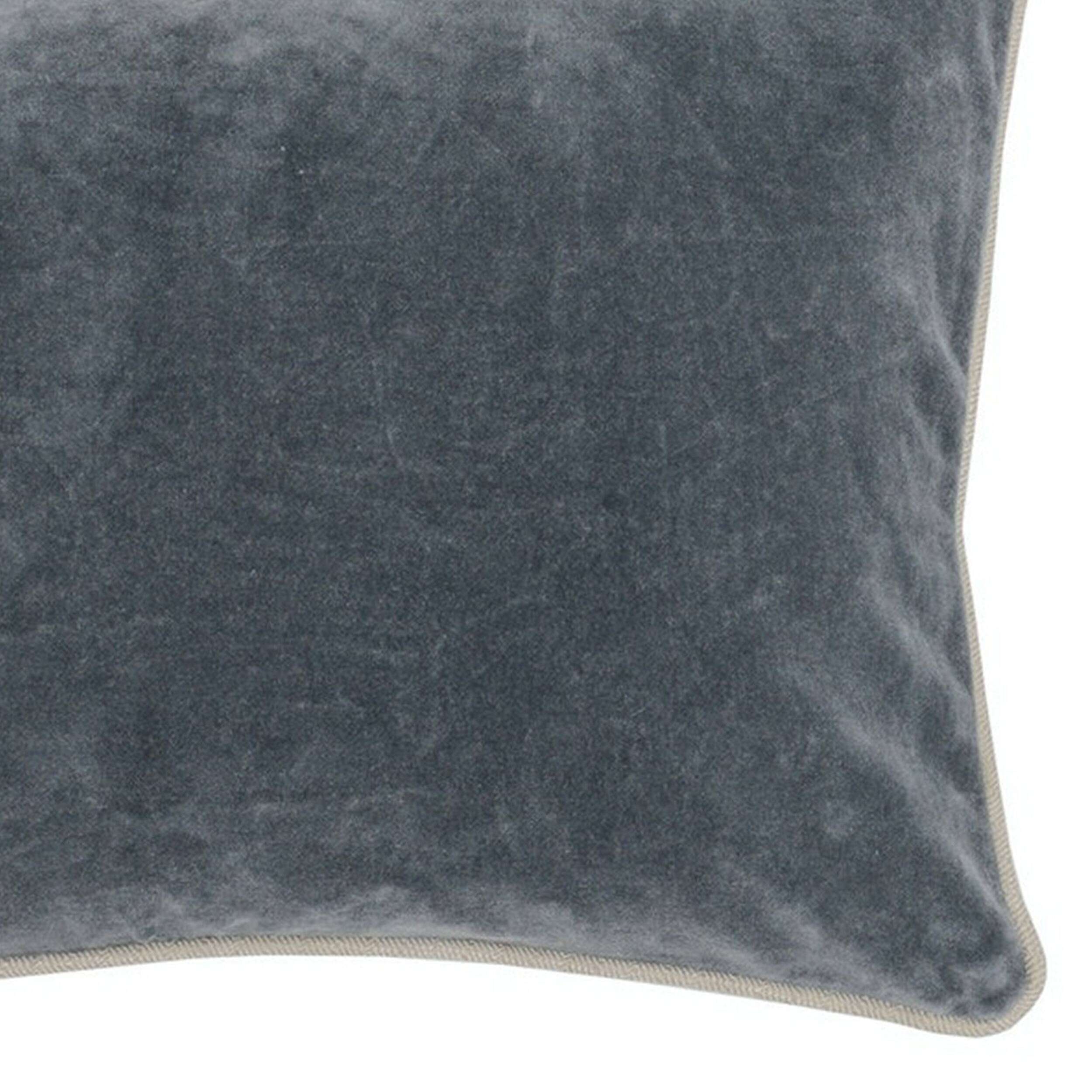 Back. Manhattan Lane - Rectangular Throw Pillow with Cotton Cover - Gray.