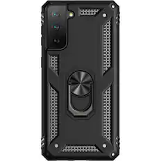 Front. SaharaCase - Military Kickstand Series Case for Samsung Galaxy S21 FE 5G - Black.