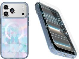 OtterBox - iPhone 17 Pro Max (Only) Bundle: Symmetry Series+ Case & Screen Protector - Snaps to MagSafe - Ultra-Sleek - Opal Prism (Clear/Multicolor)