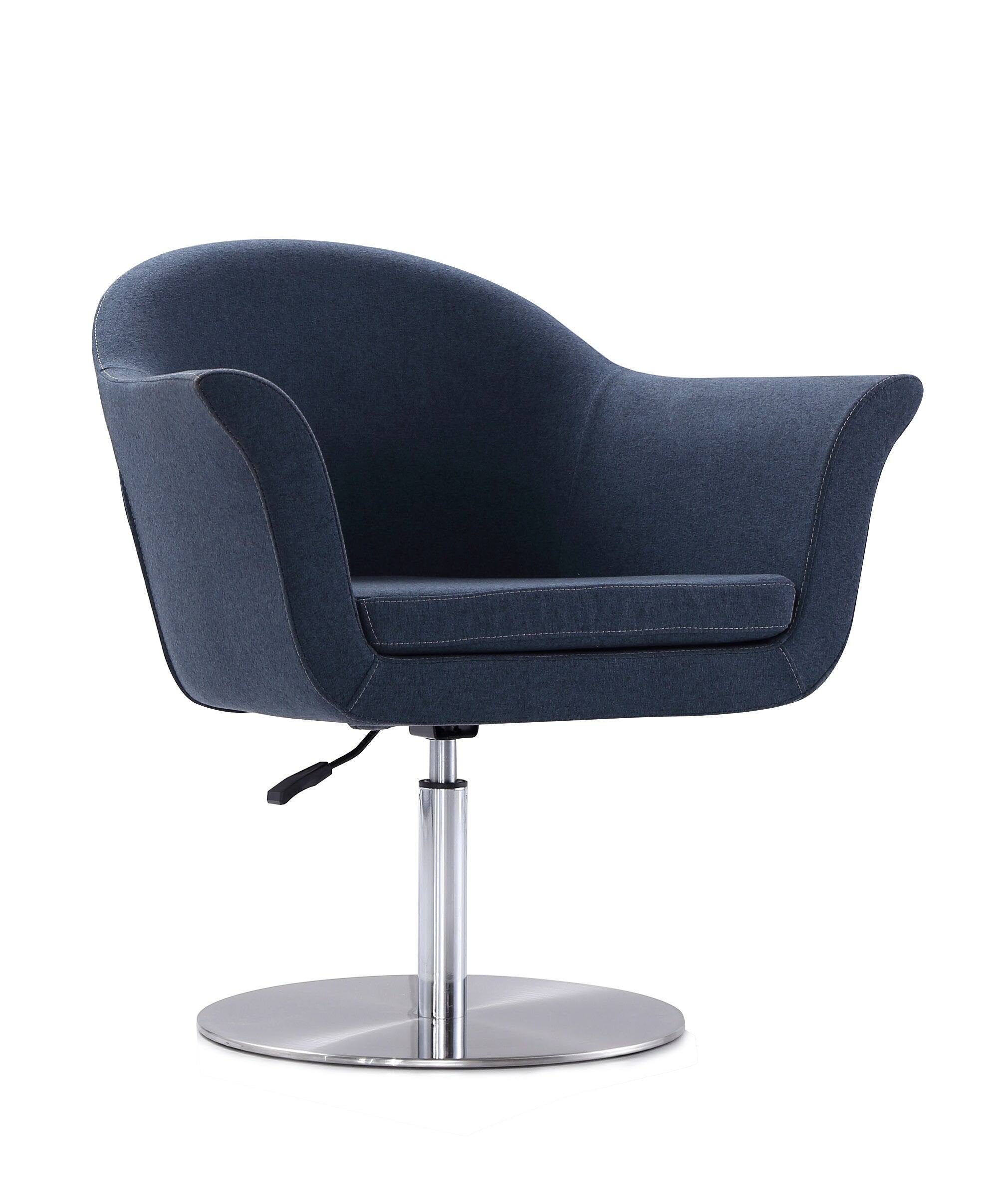 Manhattan Comfort Voyager Modern Woven Blend Swivel Lounge Chair Smokey ...