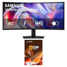 Samsung - LS40H850TANXZA Gaming Monitor with 6 Year Amber Protection (2026) - Black