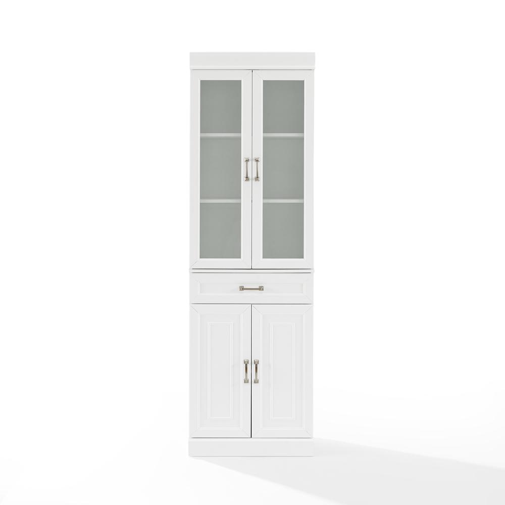 Alt View 4. Crosley Furniture - Stanton Glass Door Kitchen Storage Pantry Cabinet - White.