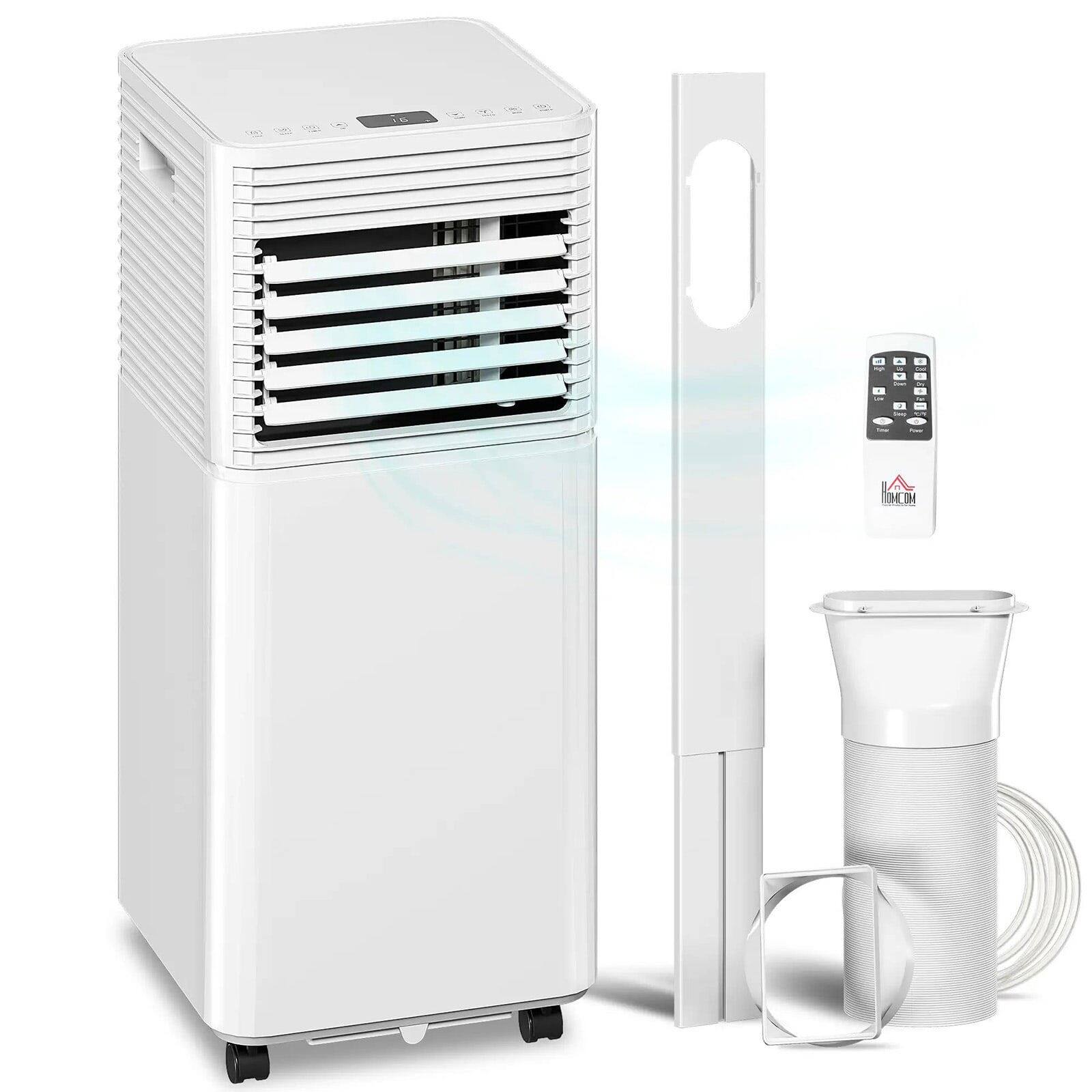 Angle. Resenkos - 10000 BTU Mobile Air Conditioner for Cooling and Dehumidifying, Remote Control, LED Display, White - White.