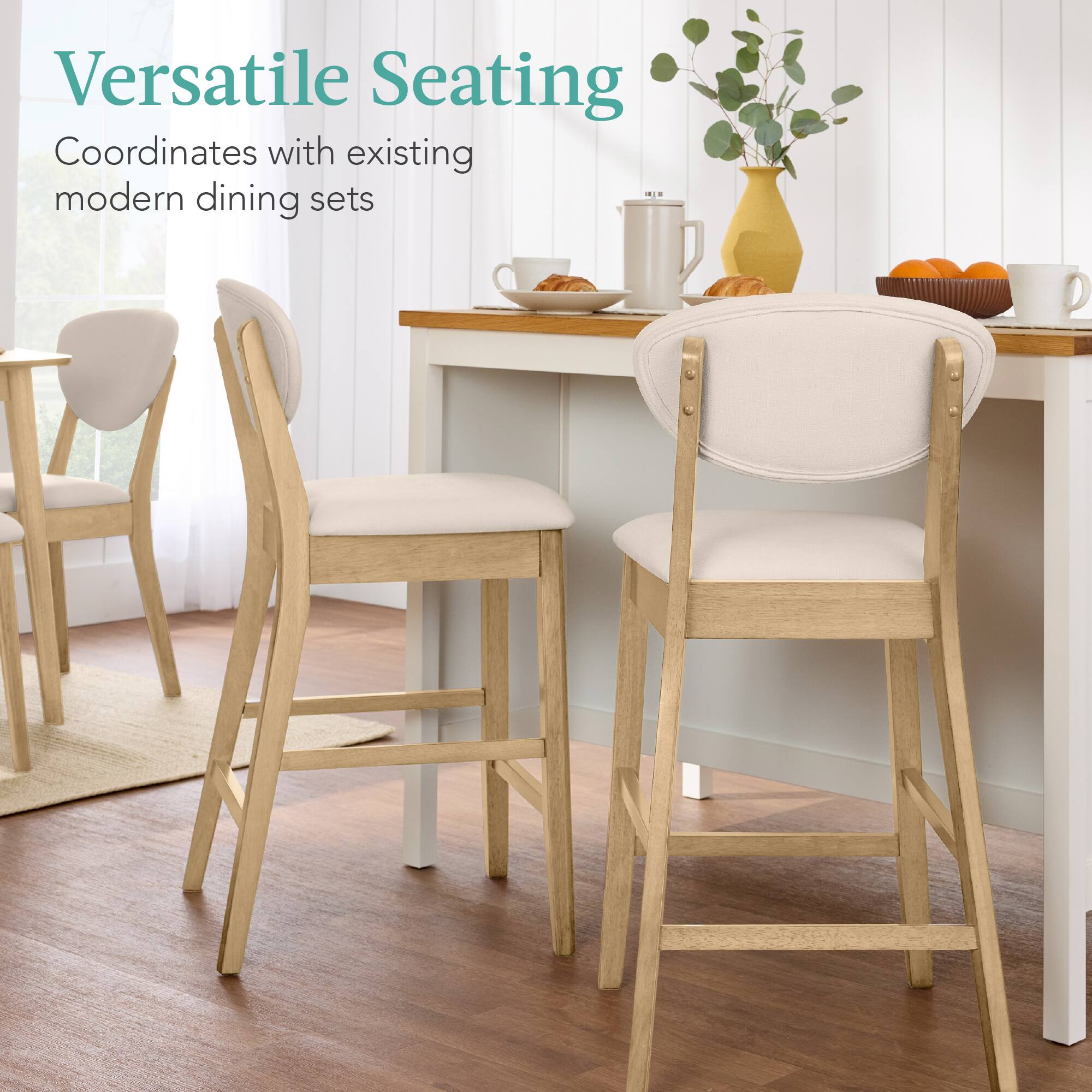 Versatile Seating  
Coordinates with existing modern dining sets