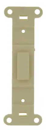 Front. Leviton - Leviton Ivory 1 gang Plastic Blank Wall Plate 1 pk - Ivory.