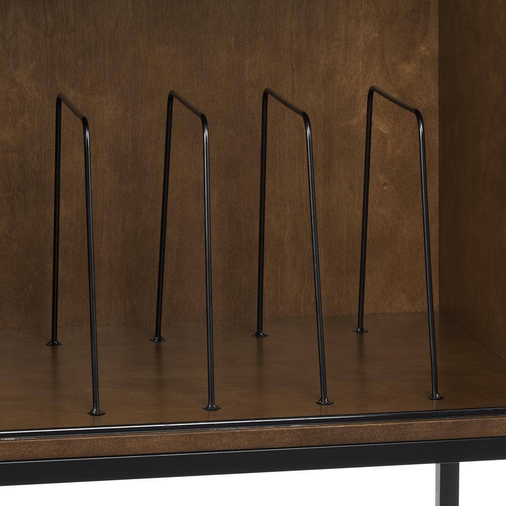 Alt View 7. Crosley Furniture - Byron Record Storage Media Console - Brown.