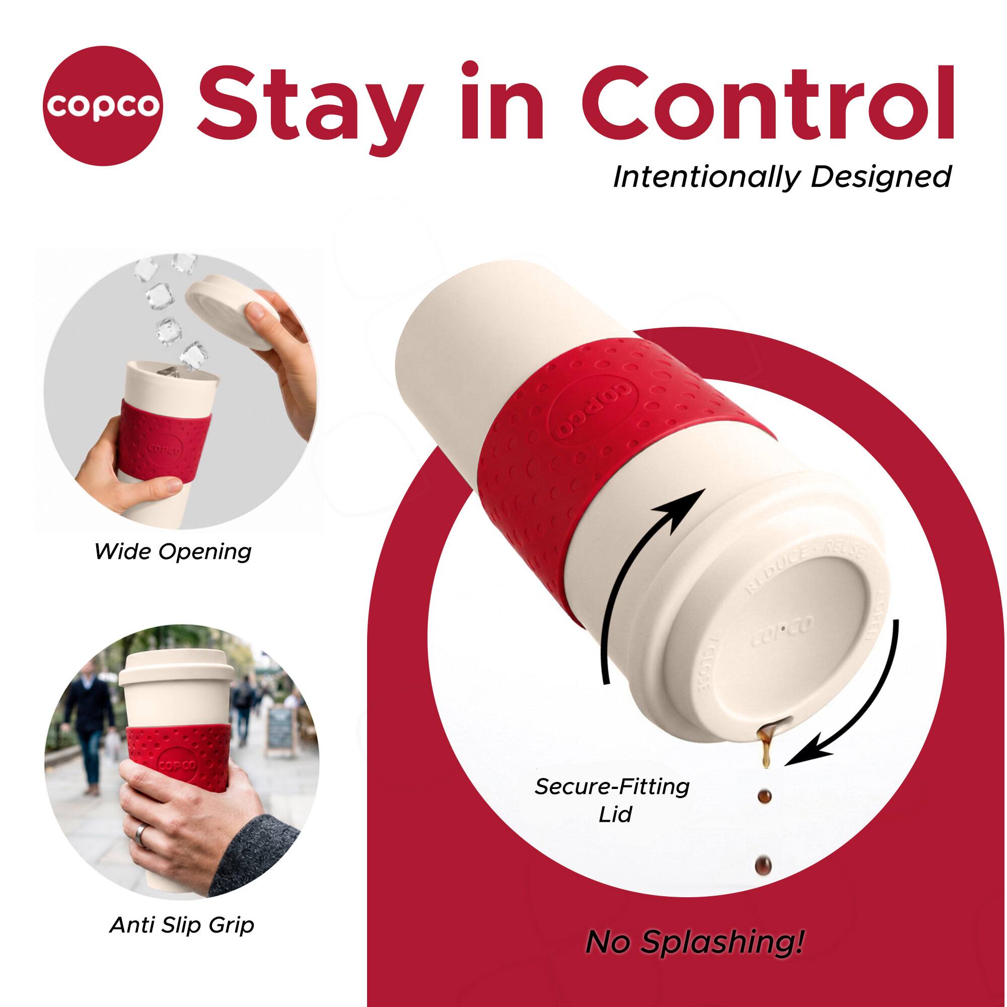 copco Stay in Control Intentionally Designed

COPCO

Wide Opening

Secure-Fitting Lid

Anti Slip Grip

No Splashing!