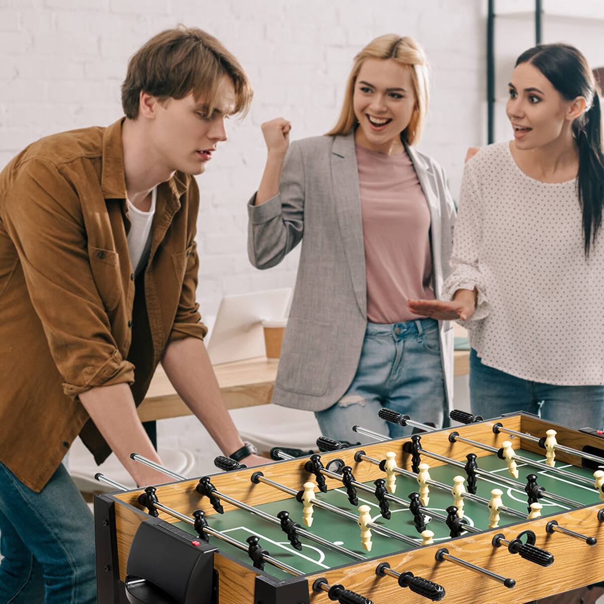 Alt View 3. Gymax - Gymax 48'' Competition Sized Wooden Soccer Foosball Table Home Recreation Adults & Kids.