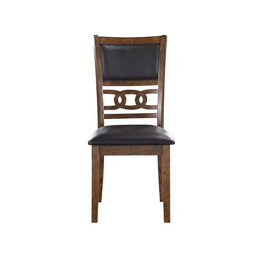 Alt View 2. New Classic Furniture - Gia Ebony Wood Dining Chair with PU Seat (Set of 4) - Brown.