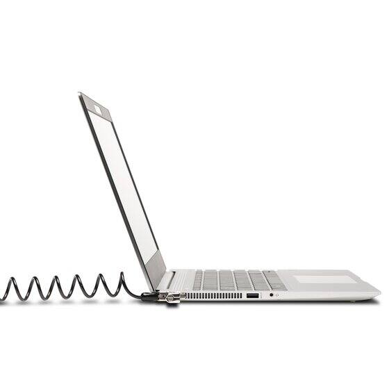 Angle. Kensington - Kensington Slim NanoSaver Portable Combination Lock - 6 ft Cable - Resettable - 4-digit - Combination Lock - Black.