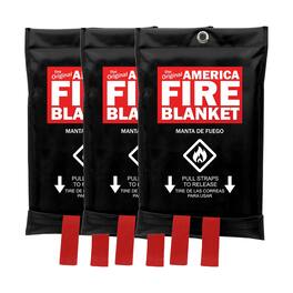 America Fire Blanket - America Fire Blanket, 3-Pack - White