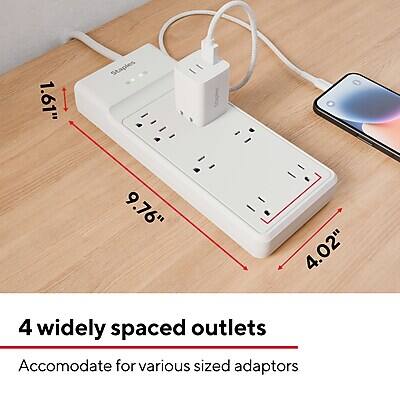 1.61"  
9.76"  
4.02"  

4 widely spaced outlets  
Accommodate for various sized adaptors