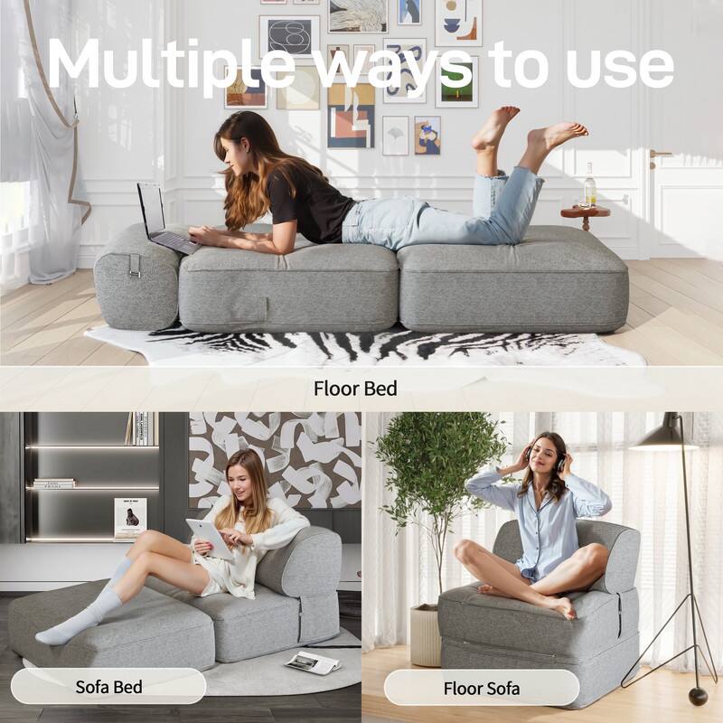Multiple ways to use

Floor Bed

Sofa Bed

Floor Sofa