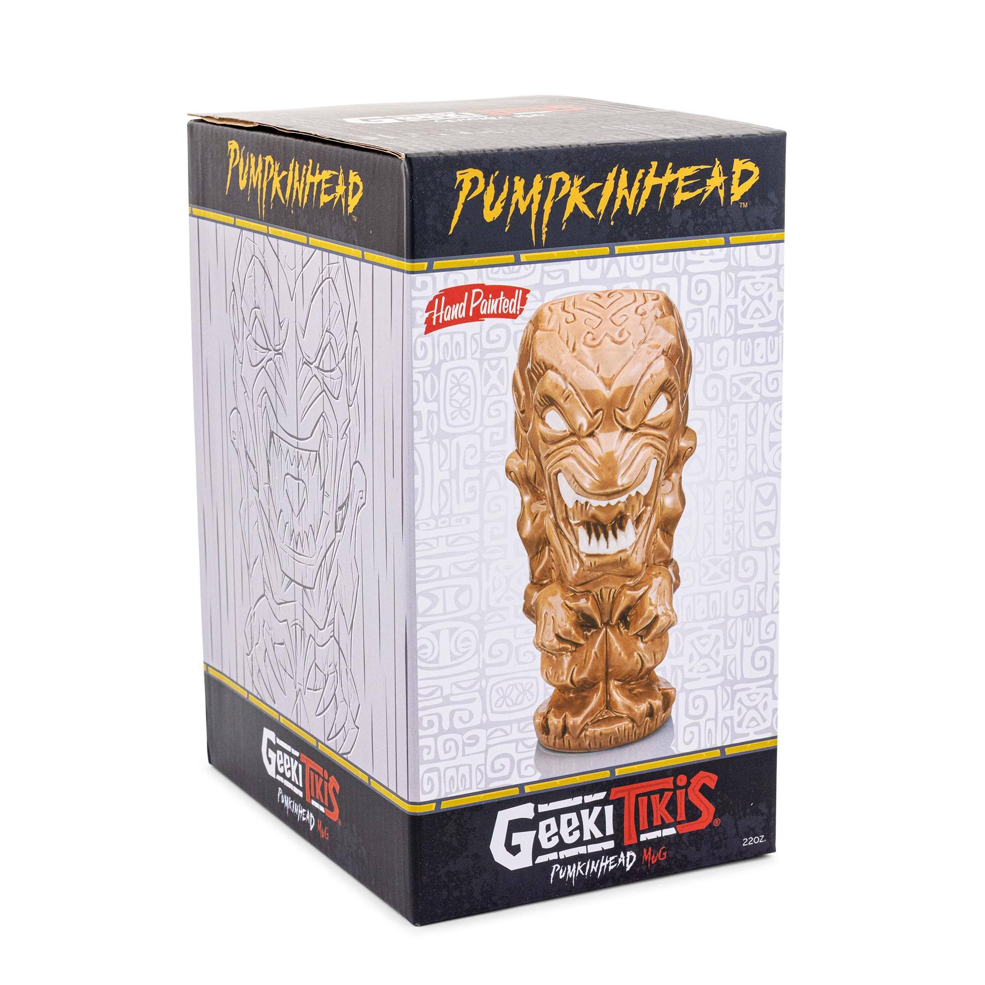 Pumpkinhead  
Hand Painted!  
Geeki Tikis  
Pumpkinhead Mug  
22oz