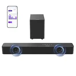 Ultimea - Poseidon R3T 2.1ch Soundbar with Wireless Subwoofer, BassMX & VoiceMX, App Control, Bluetooth, HDMI, 240W - Black